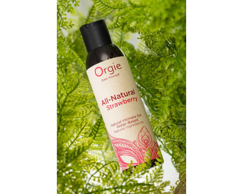 Заказать Интимный гель на водной основе All-Natural Strawberry с ароматом клубники - 150 мл.
