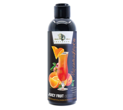 Интимный гель на водной основе JUICY FRUIT с ароматом фруктов - 200 мл. Интимный гель на водной основе JUICY FRUIT с ароматом фруктов - 200 мл.