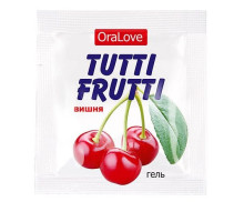 Саше гель-смазки Tutti-frutti с вишнёвым вкусом - 4 гр.