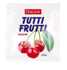 Саше гель-смазки Tutti-frutti с вишнёвым вкусом - 4 гр.