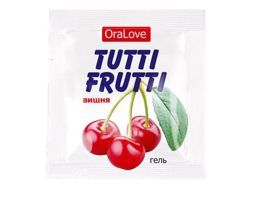 Заказать Саше гель-смазки Tutti-frutti с вишнёвым вкусом - 4 гр. Заказать Саше гель-смазки Tutti-frutti с вишнёвым вкусом - 4 гр.