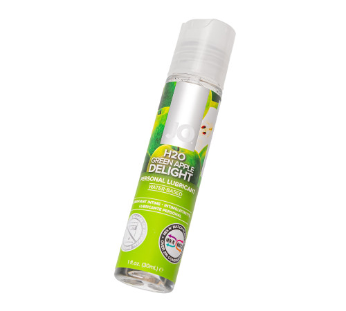 Смазка с ароматом яблока JO Flavored  Green Apple H2O - 30 мл.