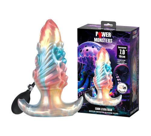 Анальная пробка с функцией расширения Ebon Leviathan - 17,5 см.