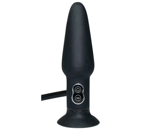 Анальный вибратор с функцией расширения True Black - 17 см. Анальный вибратор с функцией расширения True Black - 17 см.