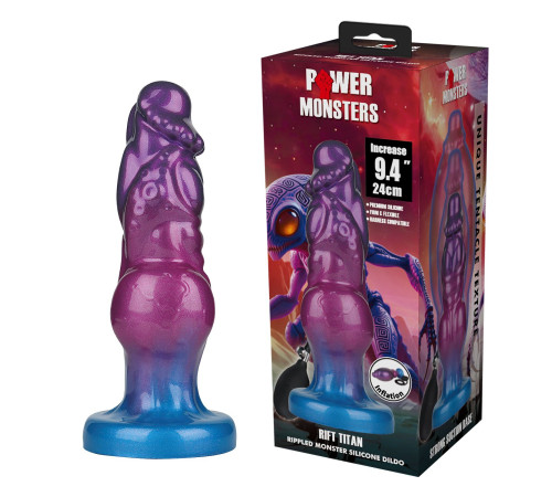 Фаллоимитатор с функцией расширения Rift Titan - 23 см.