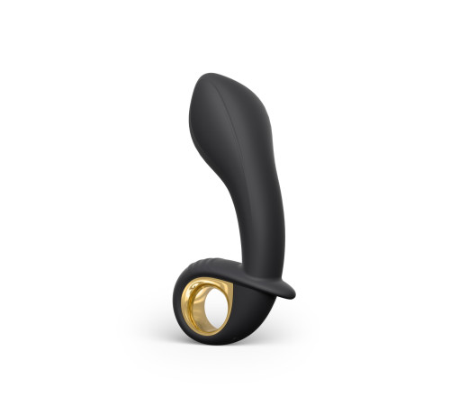 Черный анальный вибратор с функцией расширения Deep Expand