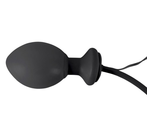 Черный анальный вибростимулятор с расширением Fanny Hills Butt Plug