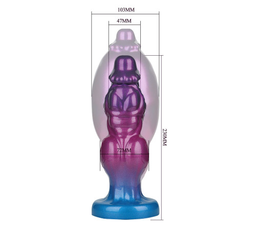 Фаллоимитатор с функцией расширения Rift Titan - 23 см.