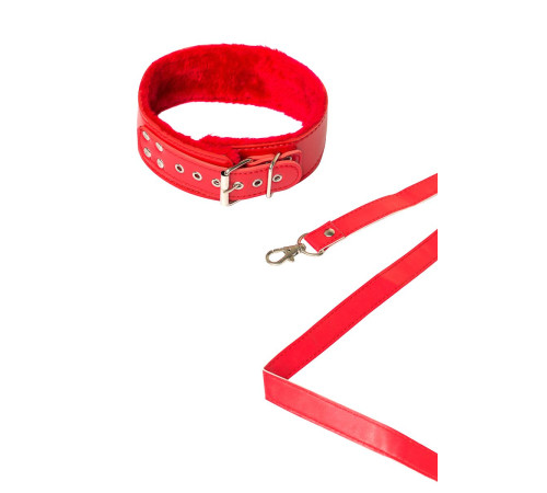 Красный ошейник Circus с поводком