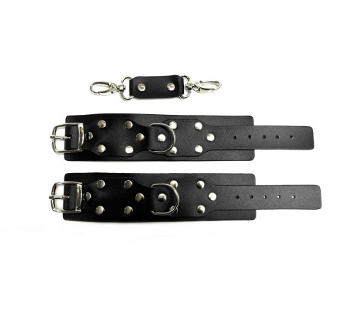 Черные кожаные наручники Sex Game