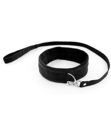 Черный ошейник My rules с поводком