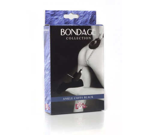 Чёрные меховые оковы на ноги Bondage Чёрные меховые оковы на ноги Bondage