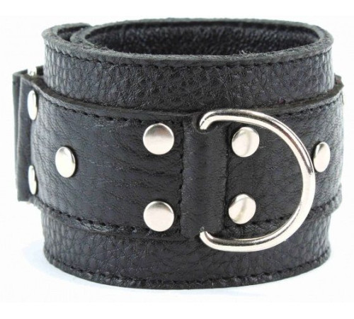 Черные кожаные оковы на липучке