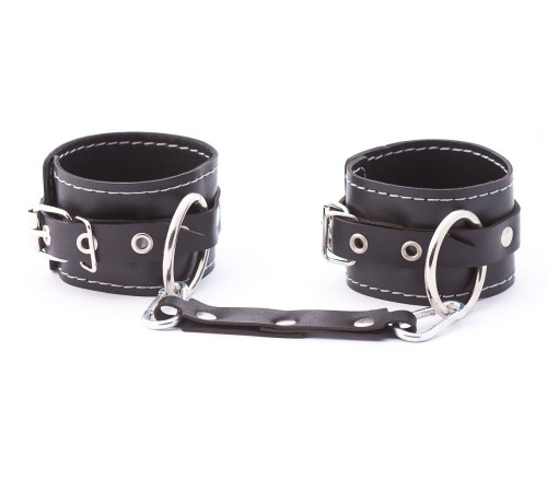 Кожаные двухслойные оковы с регулируемыми ремешками