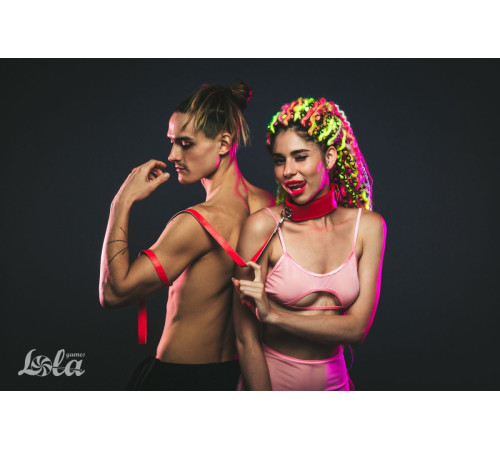 Красный ошейник Circus с поводком