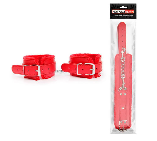 Красные мягкие оковы на регулируемых ремешках