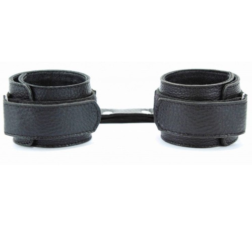 Черные кожаные оковы на липучке