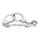 Заказать Наручники из металла с длинной цепочкой CHROME HANDCUFFS METAL HANDCUFFS W. KEY