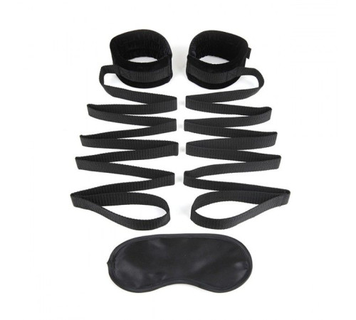 Чёрные манжеты для фиксации на кровати Bondage Bed Strap Чёрные манжеты для фиксации на кровати Bondage Bed Strap