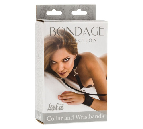 Ошейник с наручниками Bondage Collection Collar and Wristbands Plus Size