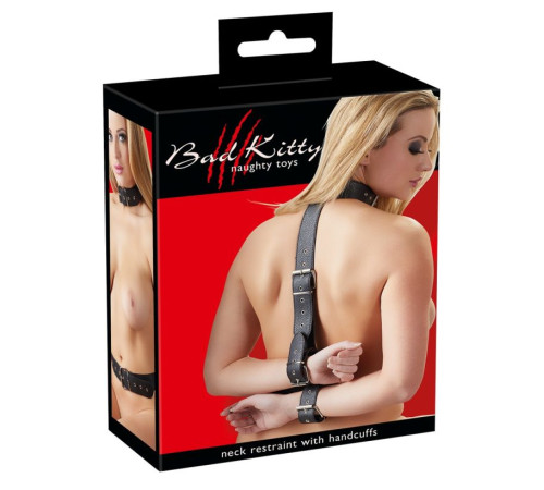 Фиксация на шею и запястья Bad Kitty Neck and Hand Restraints