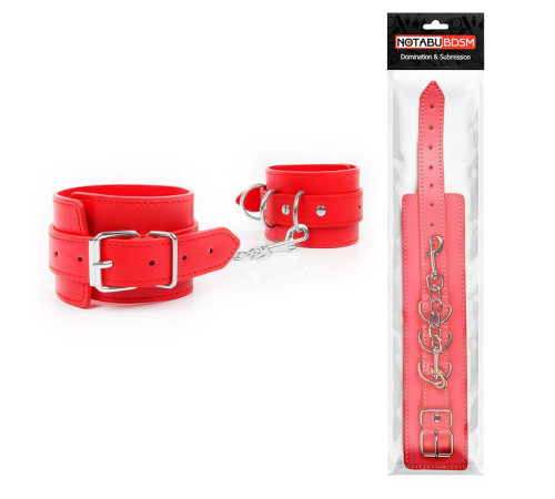Красные оковы на регулируемых пряжках с карабином