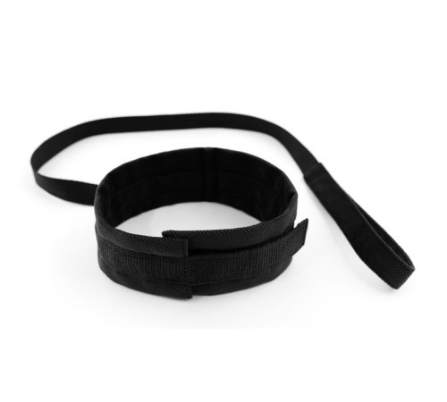 Черный ошейник My rules с поводком