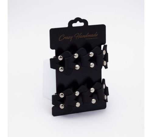 Черные кожаные оковы из звеньев