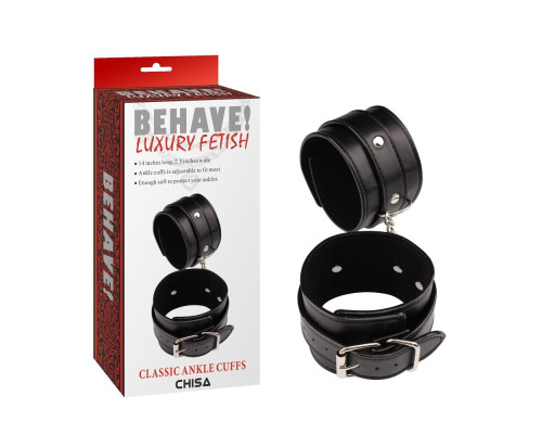 Заказать Черные оковы Classic Ankle Cuffs Заказать Черные оковы Classic Ankle Cuffs