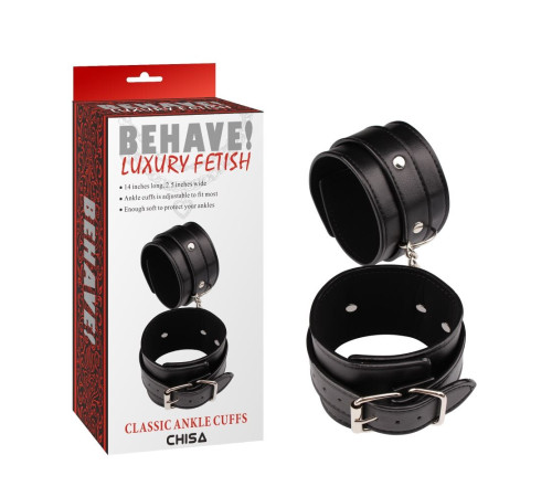 Черные оковы Classic Ankle Cuffs