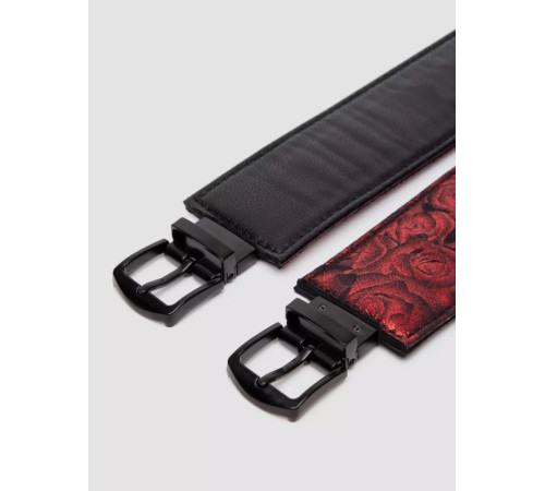 Красно-черные наручники Reversible Faux Leather Wrist Cuffs