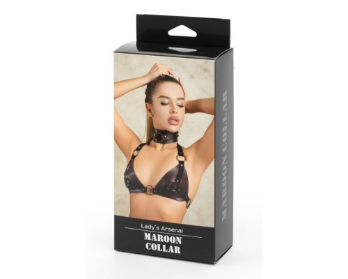 Заказать Бордовый широкий ошейник с кольцом Maroon Collar Заказать Бордовый широкий ошейник с кольцом Maroon Collar