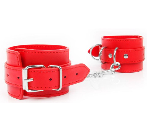 Красные оковы на регулируемых пряжках с карабином