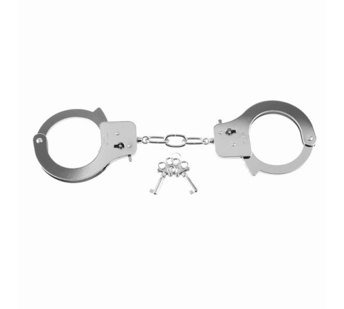Металлические серебристые наручники Designer Metal Handcuffs