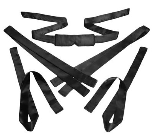 Бондажный набор из сатиновых лент Bordeaux 5 Piece Satin Bondage Set
