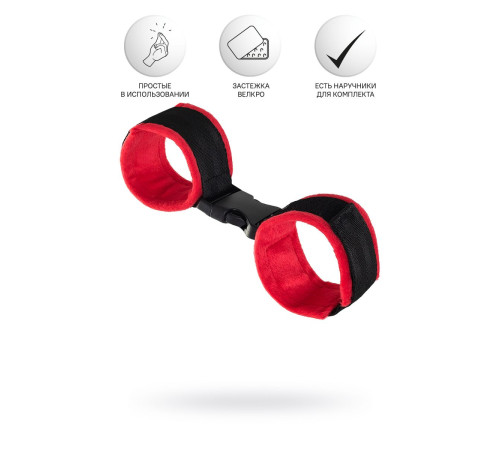 Красно-черные велюровые оковы Anonymo