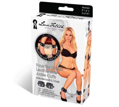 Черные фиксаторы для ног из искусственной кожи