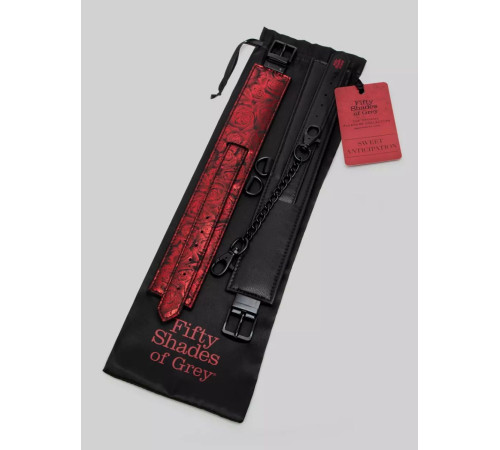 Красно-черные оковы Reversible Faux Leather Ankle Cuffs