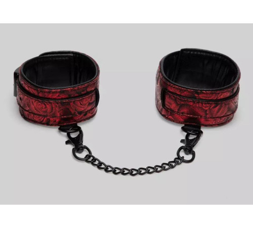 Красно-черные оковы Reversible Faux Leather Ankle Cuffs