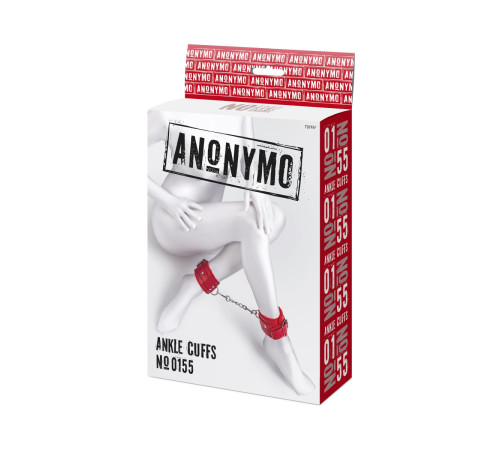 Красные оковы Anonymo из искусственной кожи