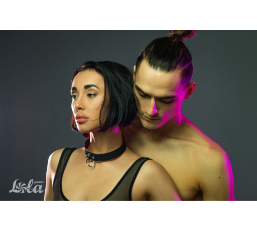 Черно-красный ошейник Cabaret