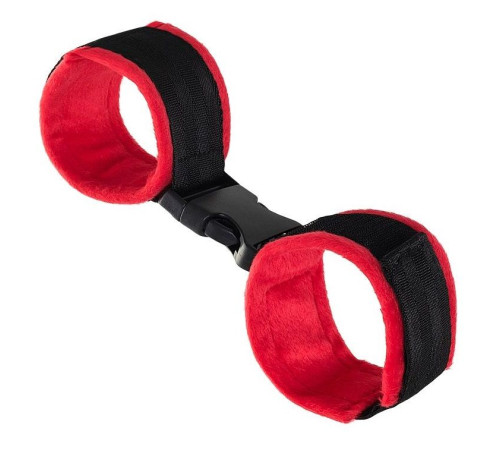 Красно-черные велюровые оковы Anonymo