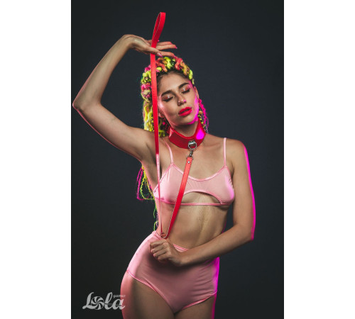 Красный ошейник Circus с поводком