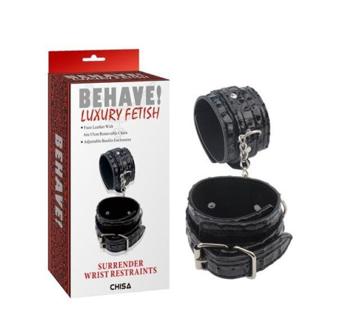 Черные наручники Surrender Wrist Restraints