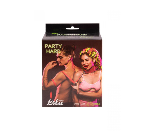 Красный ошейник Circus с поводком