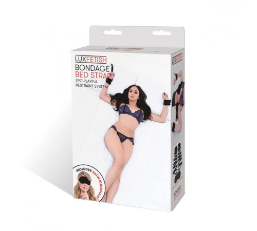 Чёрные манжеты для фиксации на кровати Bondage Bed Strap Чёрные манжеты для фиксации на кровати Bondage Bed Strap