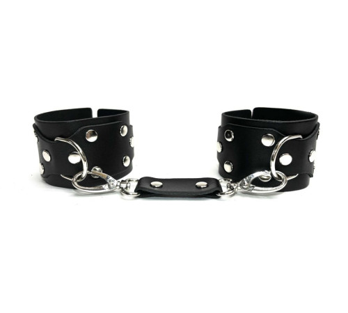 Черные кожаные наручники Sex Game