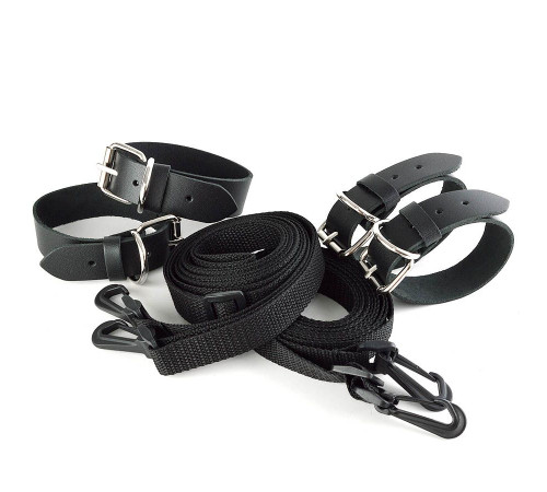 Черный комплект для растяжки на кровати «Новичок»