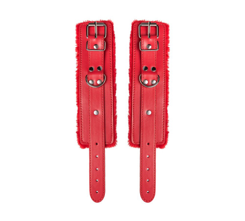 Красные наручники Anonymo из искусственной кожи