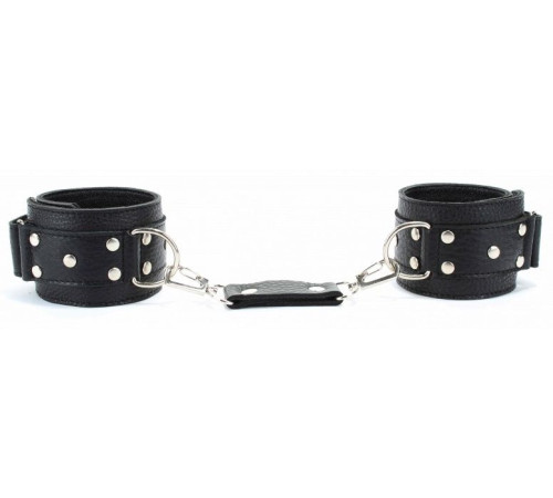 Черные кожаные оковы на липучке